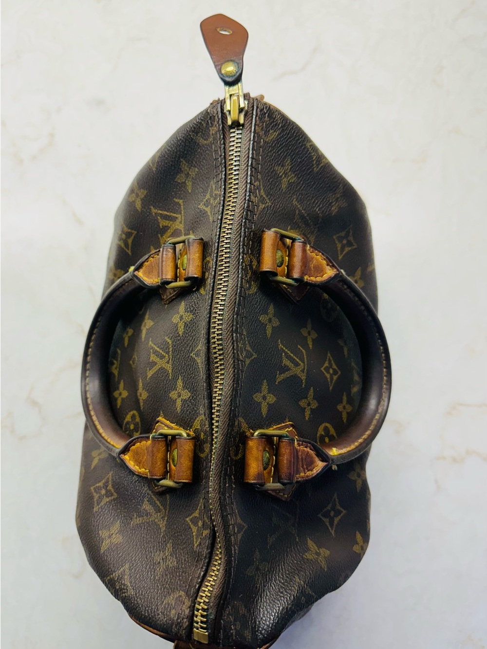 Vintage Louis Vuitton Monogram Speedy-style handbag, 10" W × 7" H × 7" D - Picture 3 of 16